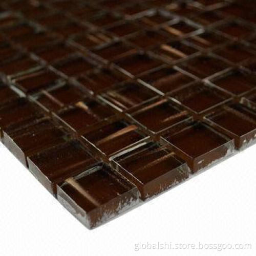 Crystal Glass Mosaic Tile, Comes in Brown, 300 x3 00mm, Unite Size 23 x 23mm